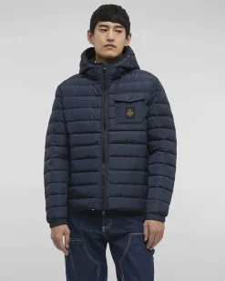 Piumino Refrigiwear Hunter Jacket blu con cappuccio