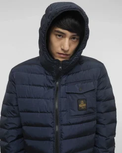 Piumino Refrigiwear Hunter Jacket blu con cappuccio