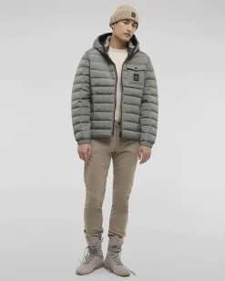 Piumino Refrigiwear Hunter Jacket verde salvia con cappuccio