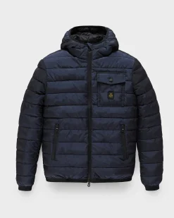 Piumino Refrigiwear Josh Jacket blu con cappuccio
