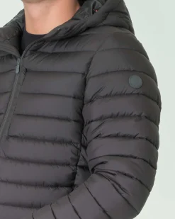 Piumino Save the duck verde militare opaco imbottito in Plumtech® con cappuccio fisso