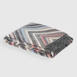 Plaids in misto lana a fantasia chevron multicolor