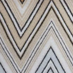 Plaids Plume in misto lana a fantasia chevron beige e azzurro