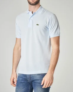 Polo azzurra classic fit L.12.12 in petit piqué