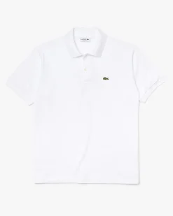 Polo bianca classic fit L.12.12 in petit piqué