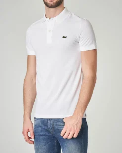 Polo bianca slim fit PH4012 in petit piqué