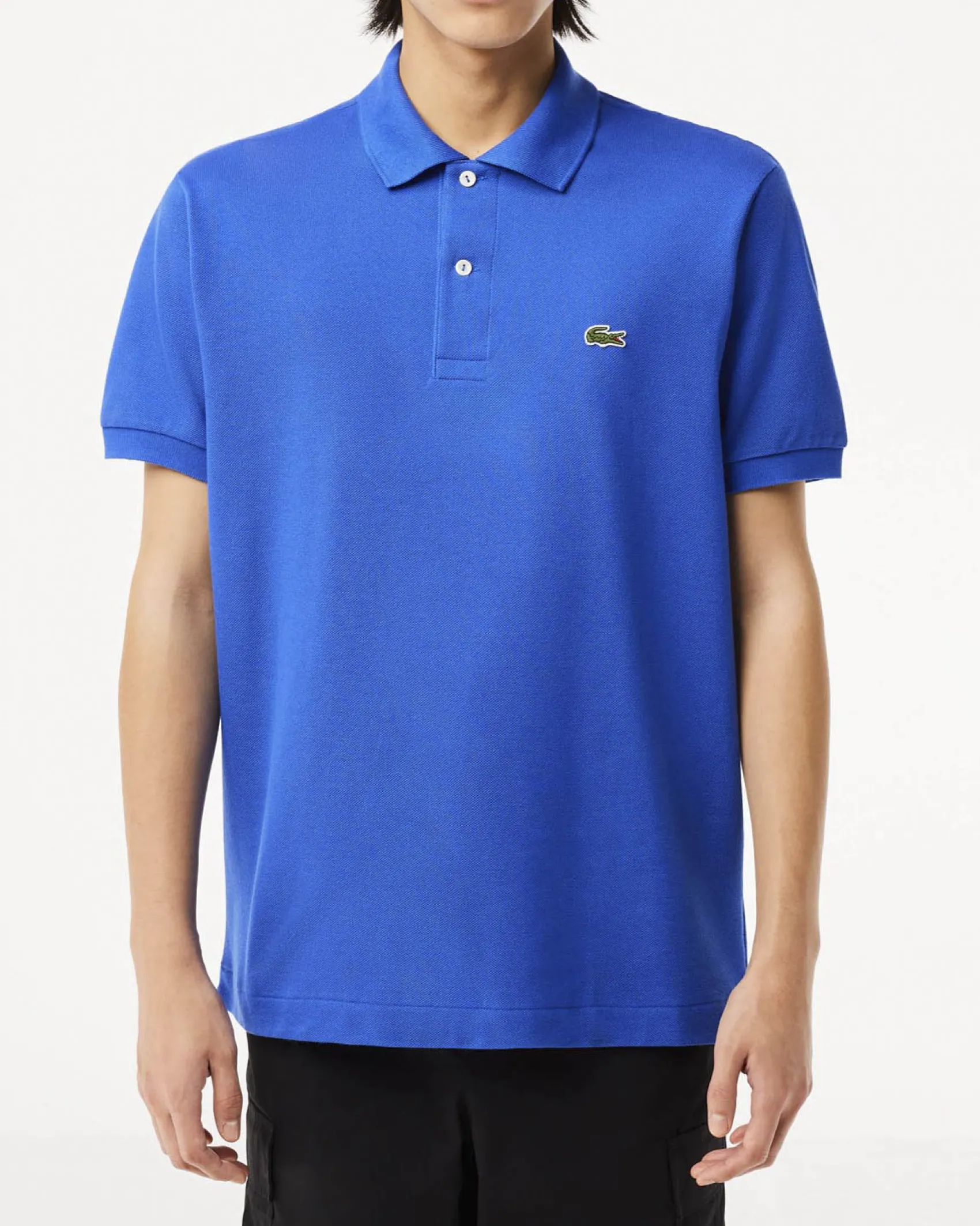 Polo blu royal classic fit L.12.12 in petit piqué