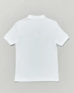 Polo Lacoste bianca piqué di puro cotone