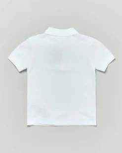 Polo Lacoste bianca piqué di puro cotone