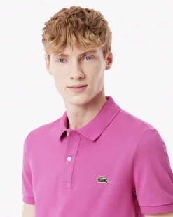 Polo Lacoste fucsia slim fit PH4012 in petit piqué