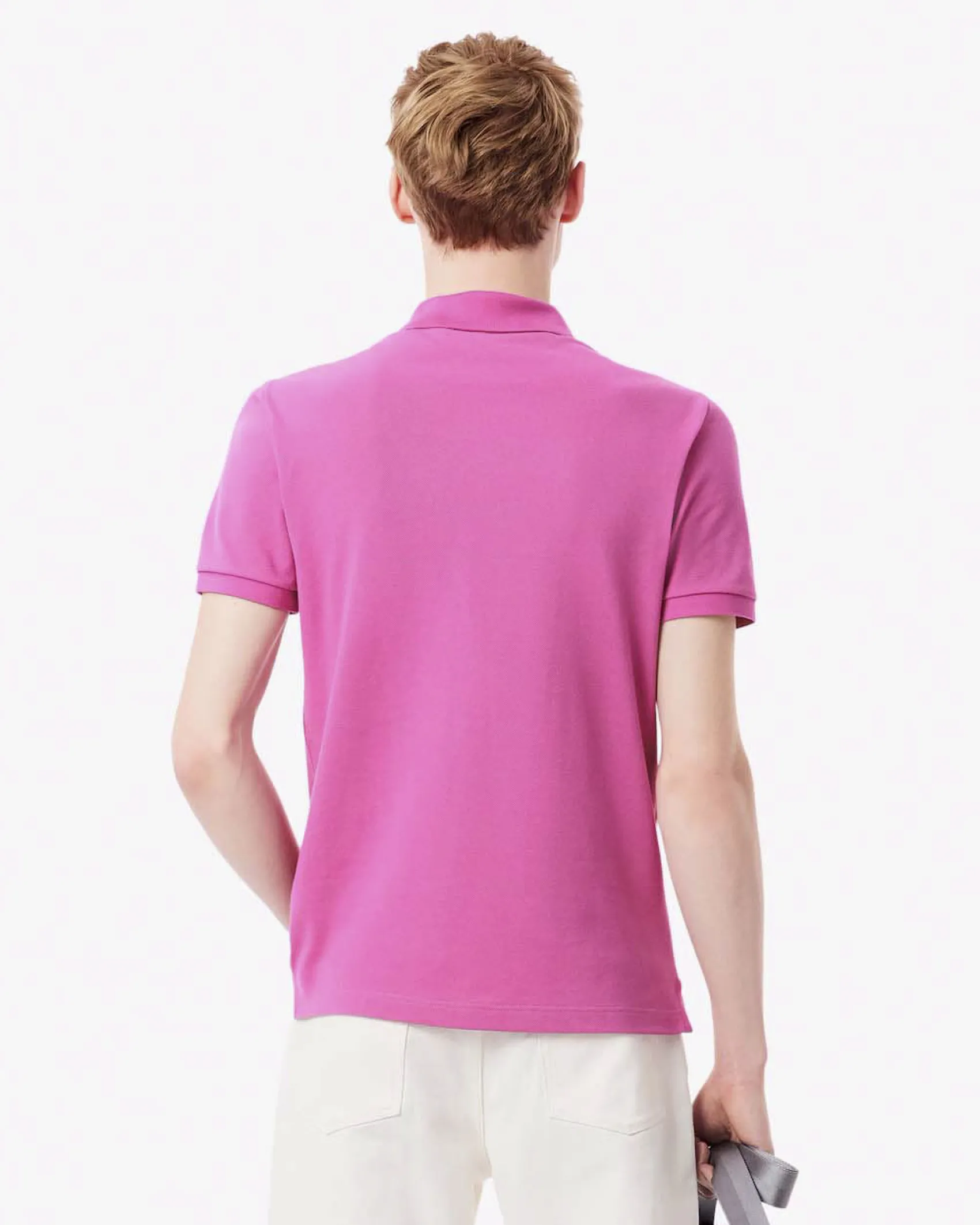 Polo Lacoste fucsia slim fit PH4012 in petit piqué