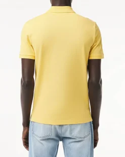 Polo Lacoste gialla slim fit PH4012 in petit piqué