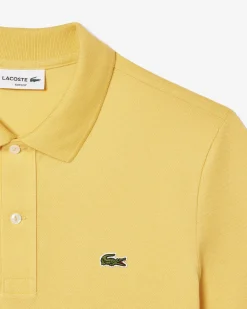 Polo Lacoste gialla slim fit PH4012 in petit piqué