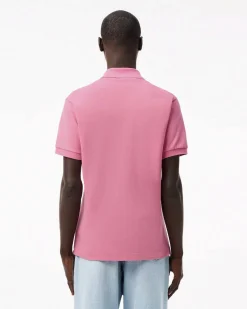 Polo Lacoste rosa classic fit L.12.12 in petit piqué