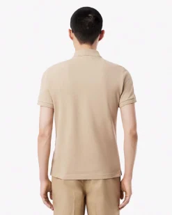 Polo Lacoste sabbia slim fit PH4012 in petit piqué