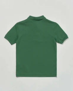 Polo Lacoste verde piqué di puro cotone