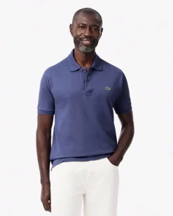 Polo Lacoste viola classic fit L.12.12 in petit piqué