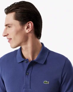 Polo Lacoste viola slim fit PH4012 in petit piqué