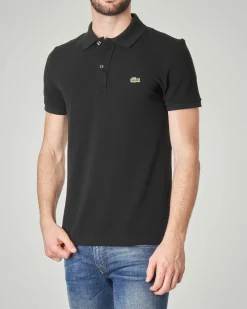Polo nera slim fit PH4012 in petit piqué