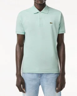 Polo verde acqua classic fit L.12.12 in petit piqué