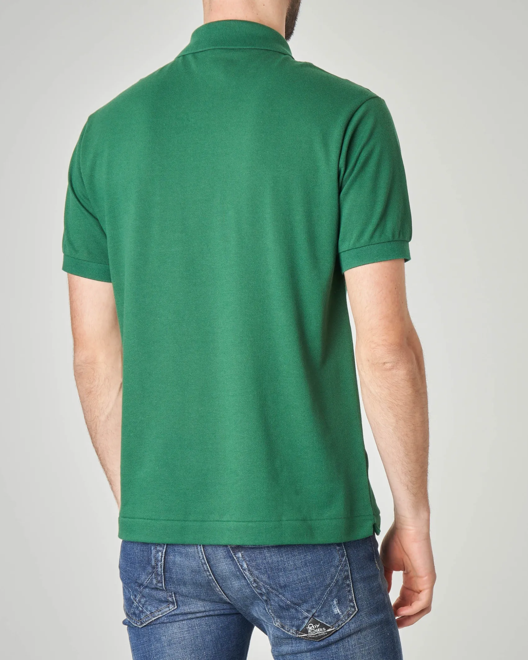 Polo verde classic fit L.12.12 in petit piqué