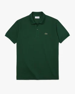 Polo verde classic fit L.12.12 in petit piqué