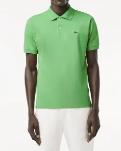 Polo verde mela classic fit L.12.12 in petit piqué