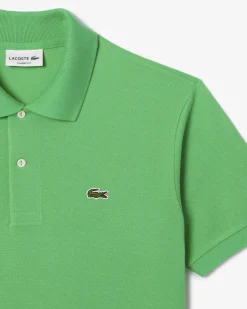 Polo verde mela classic fit L.12.12 in petit piqué