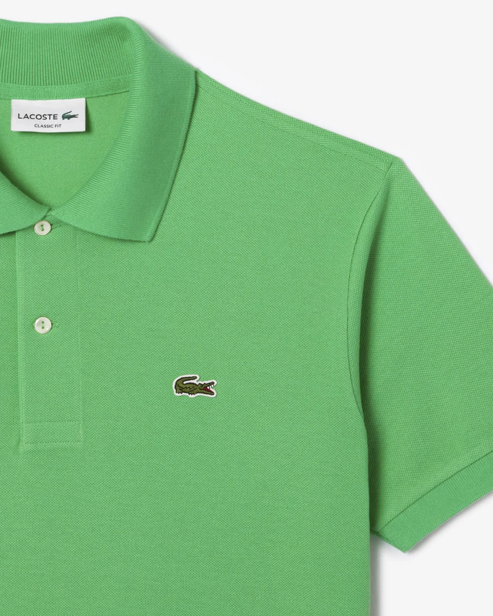Polo verde mela classic fit L.12.12 in petit piqué