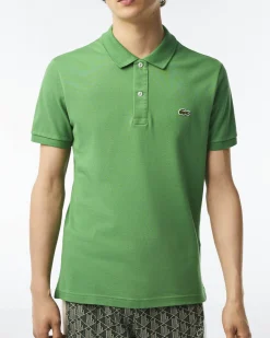 Polo verde slim fit PH4012 in petit piqué