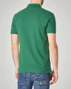 Polo verde slim fit PH4012 in petit piqué