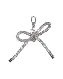 Portachiavi Kids Only con fiocco in strass color argento