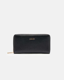 Portafogli Liu Jo Accessories nero effetto bottalato in rilievo