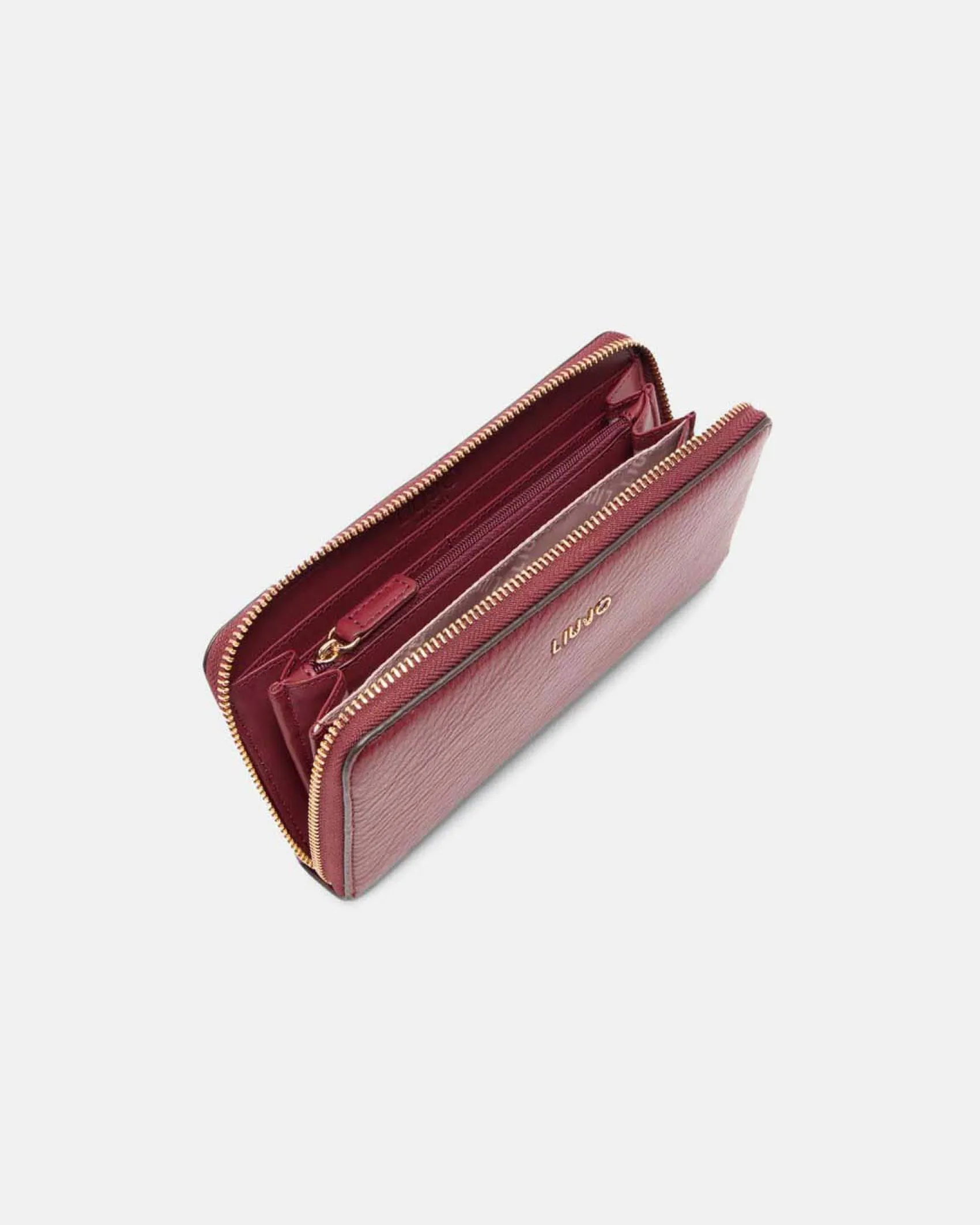 Portafogli Liu Jo Accessories bordeaux in similpelle martellata