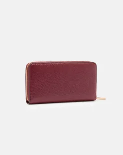 Portafogli Liu Jo Accessories bordeaux in similpelle martellata