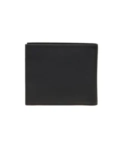 Portafoglio Armani Exchange nero in pelle liscia con portamonete