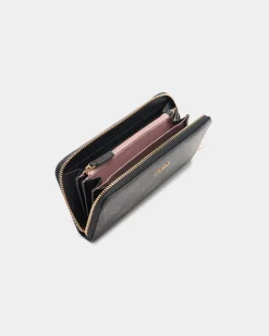 Portafoglio Liu Jo Accessories marrone con logo in rilievo e zip