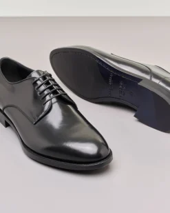 Scarpa derby blu notte in pelle