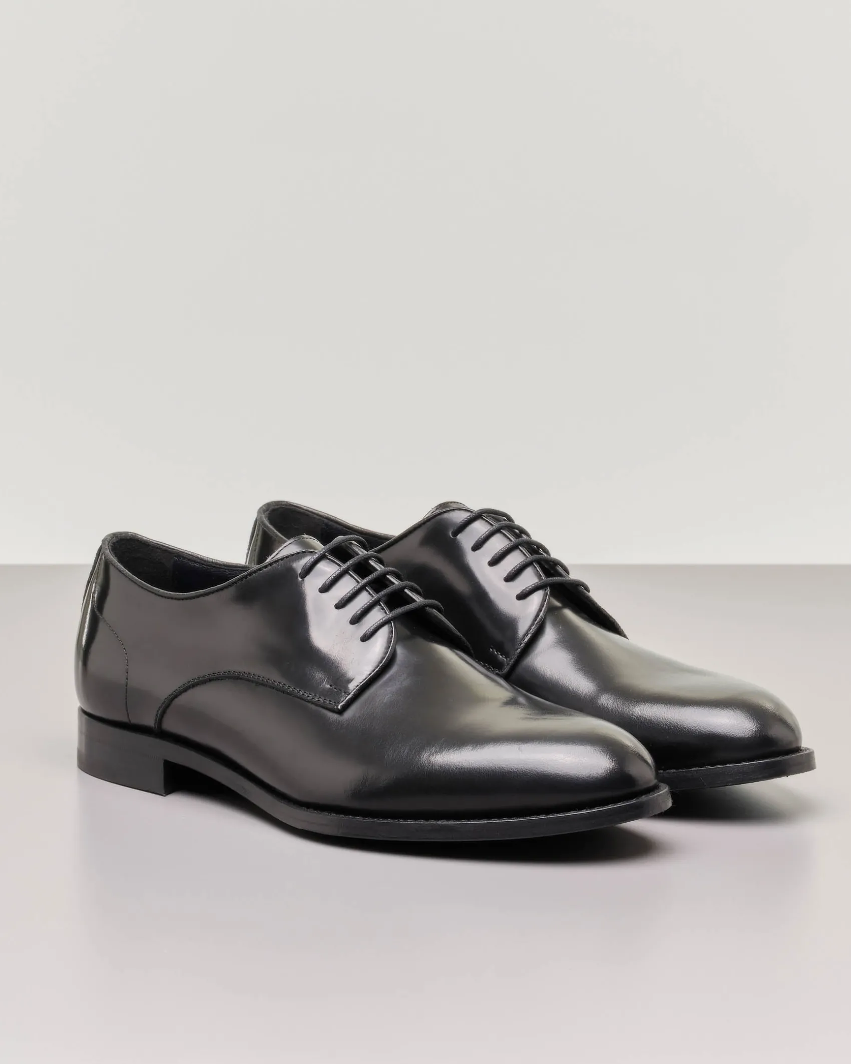 Scarpa derby blu notte in pelle