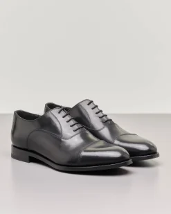 Scarpa francesina nera in pelle