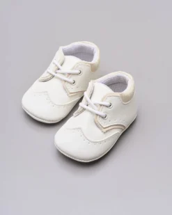 Scarpette avorio in ecopelle con inserto in lana beige