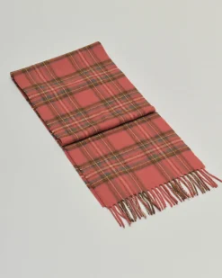 Sciarpa Bronte by Moon color coccio in pura lana merinos tartan check