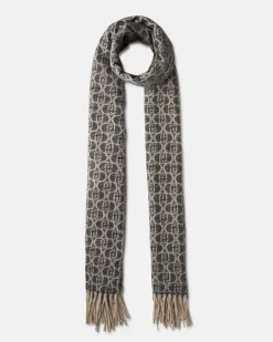 Sciarpa Liu Jo Accessories nera con motivo logo in rilievo
