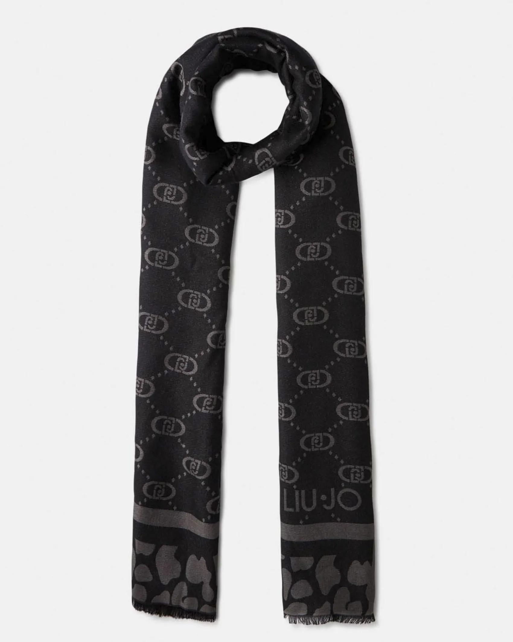 Sciarpa Liu Jo Accessories nera in viscosa con dettagli lurex
