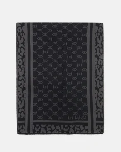 Sciarpa Liu Jo Accessories nera in viscosa con dettagli lurex