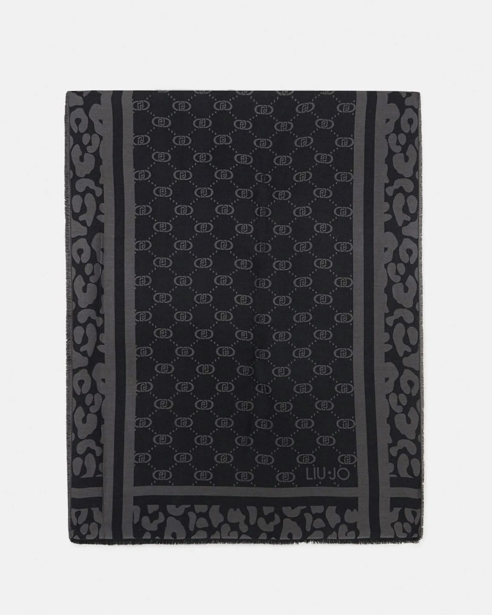 Sciarpa Liu Jo Accessories nera in viscosa con dettagli lurex