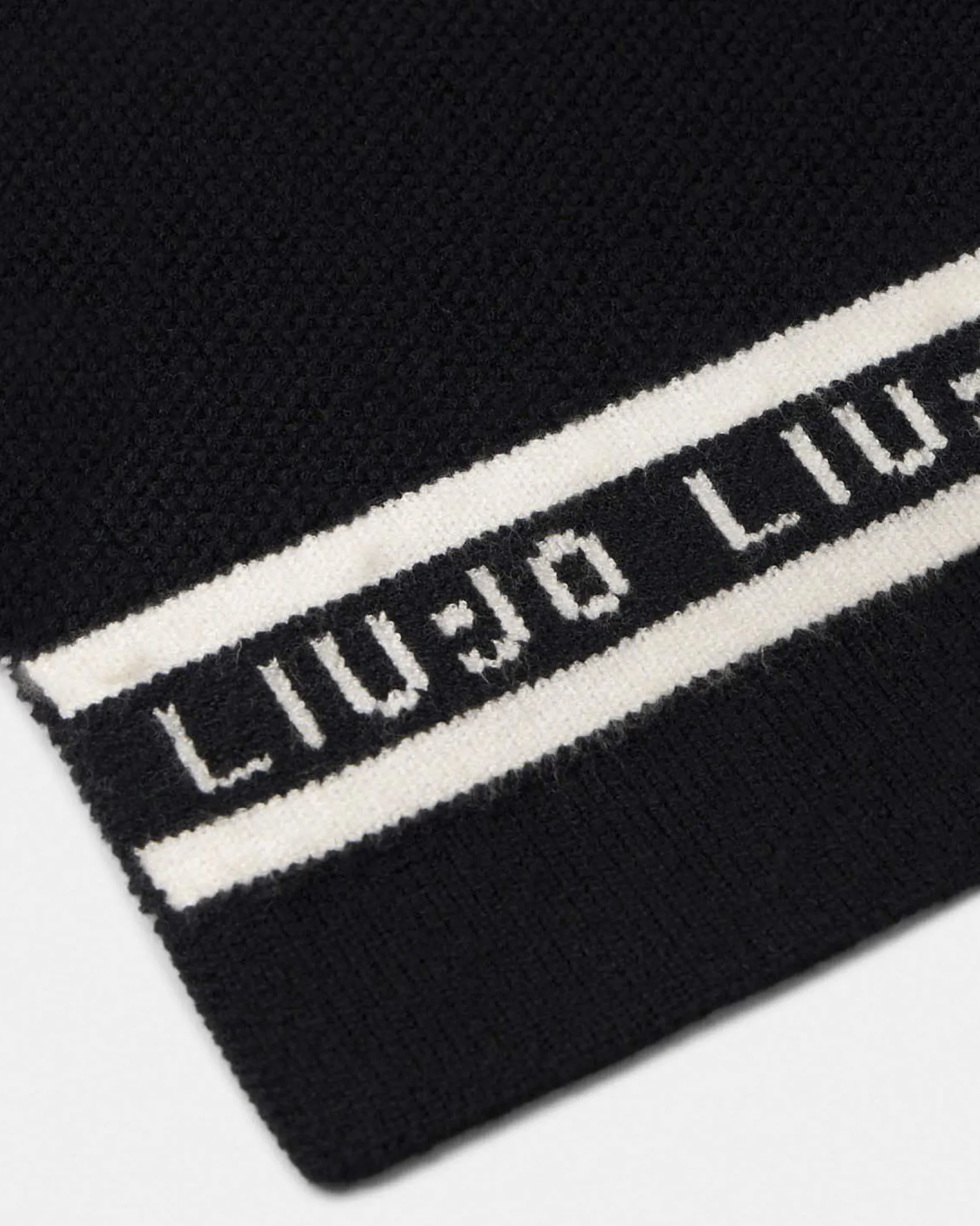 Sciarpa Liu Jo Sport nera in viscosa con dettaglio logo in rilievo