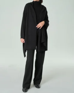 Sciarpa nera in puro cashmere