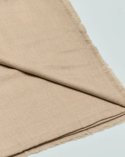 Sciarpa Raja beige tinta unita in pura lana