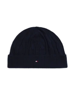 Set cappello e sciarpa Tommy Hilfiger blu in misto cotone